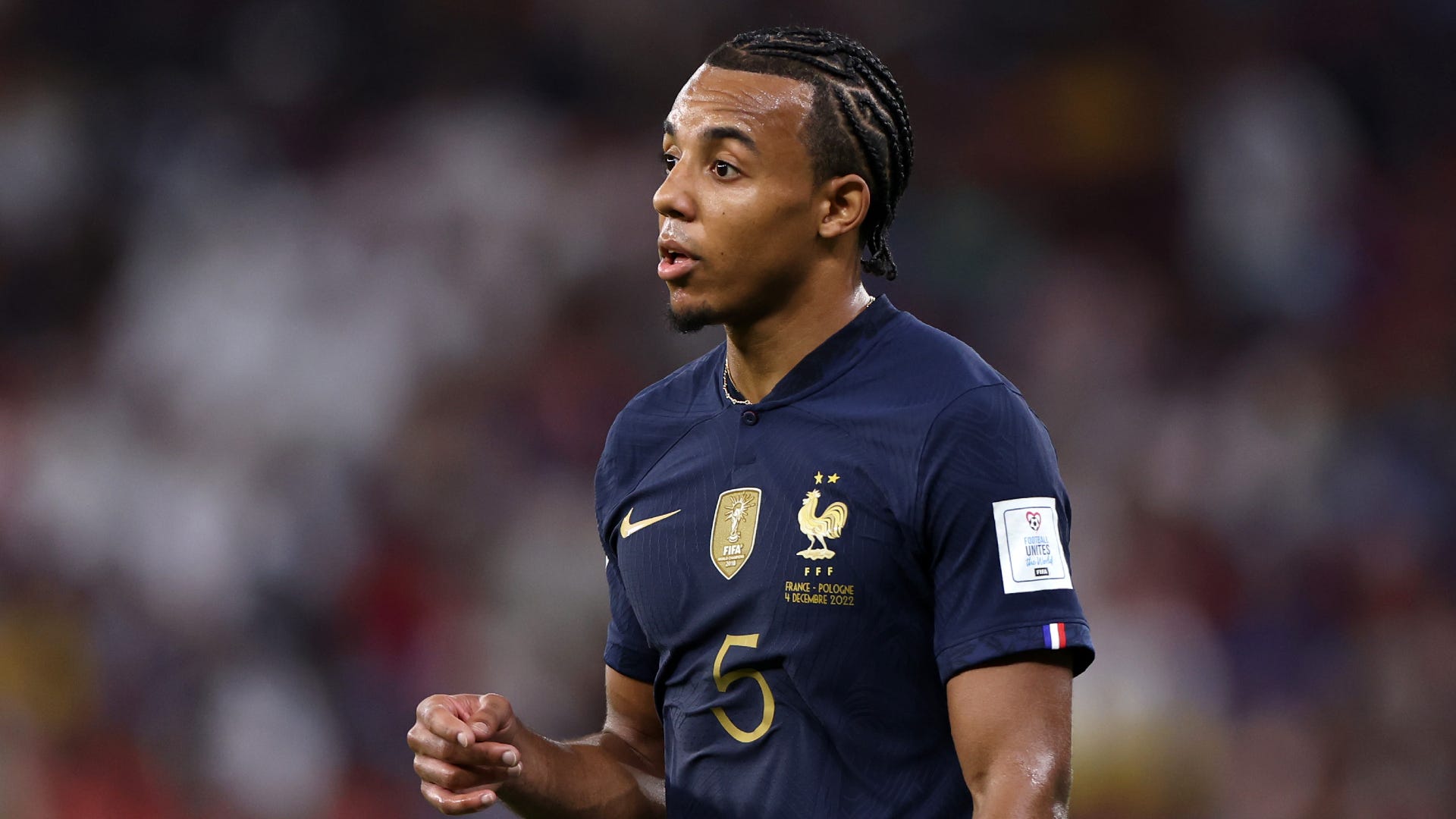 Explained: Why France star Kounde was asked to remove necklace during World  Cup round of 16 tie against Poland | Goal.com UK