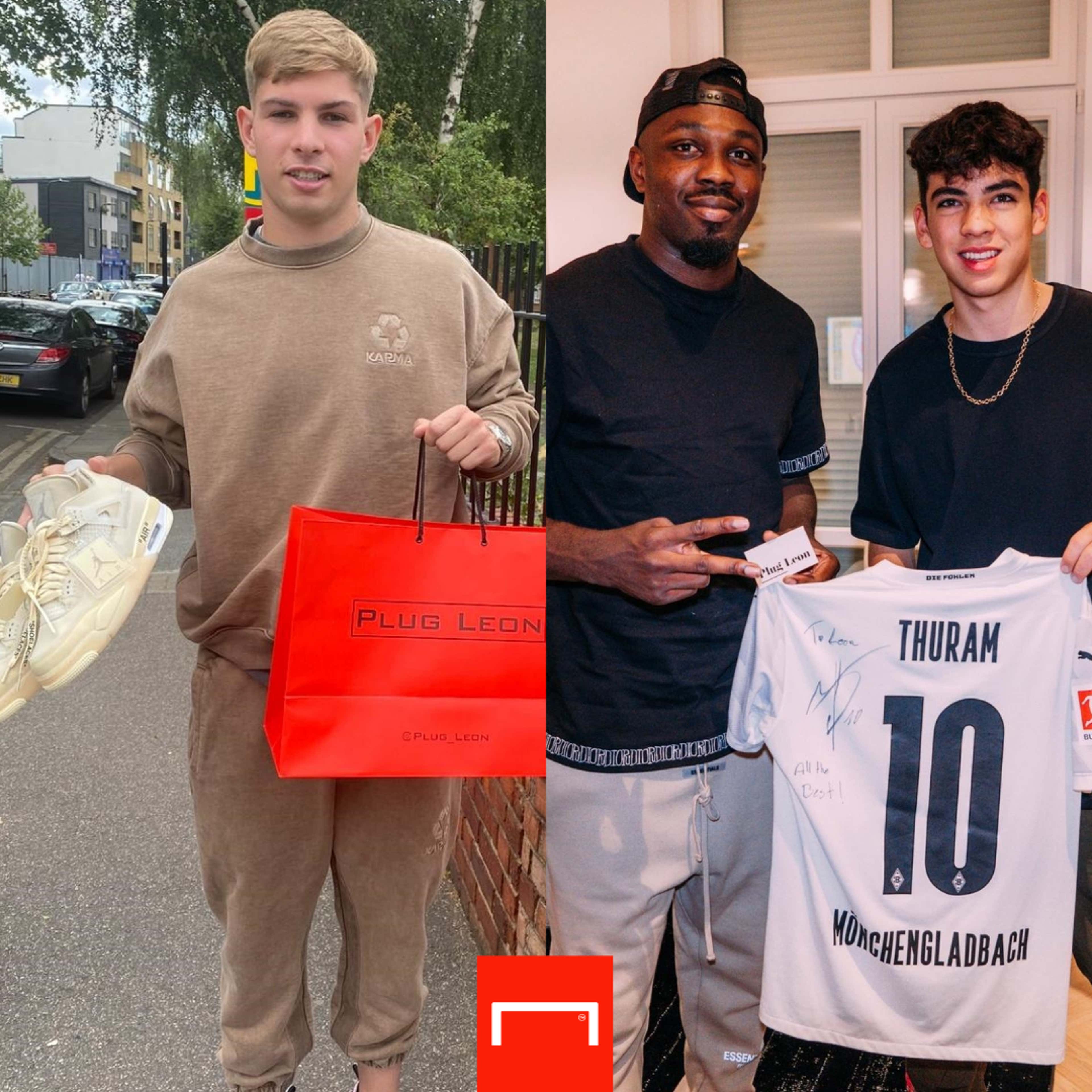 Leon Gissing with Emile Smith-Rowe and Marcus Thuram