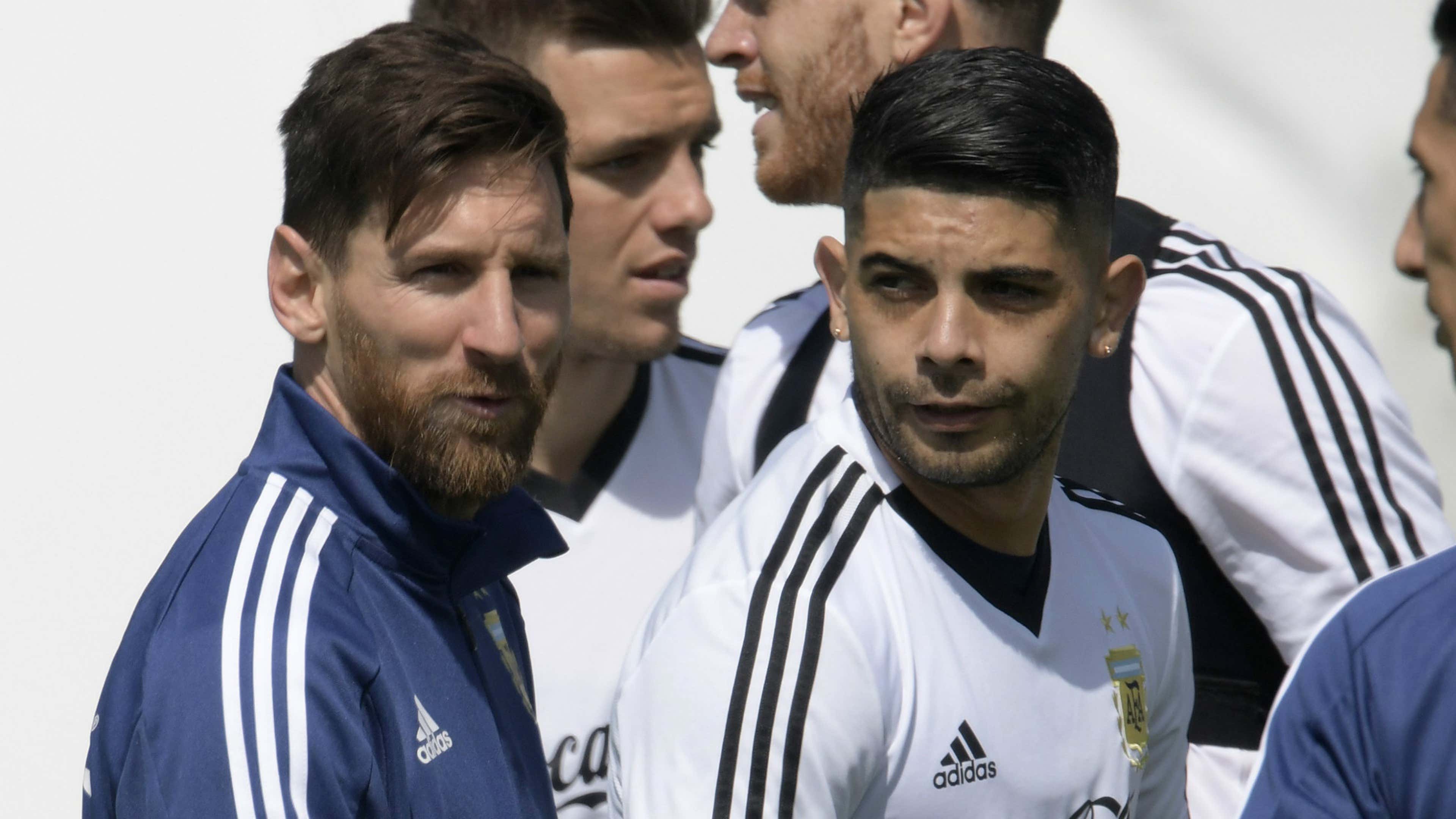 Lionel Messi Ever Banega Argentina 2018