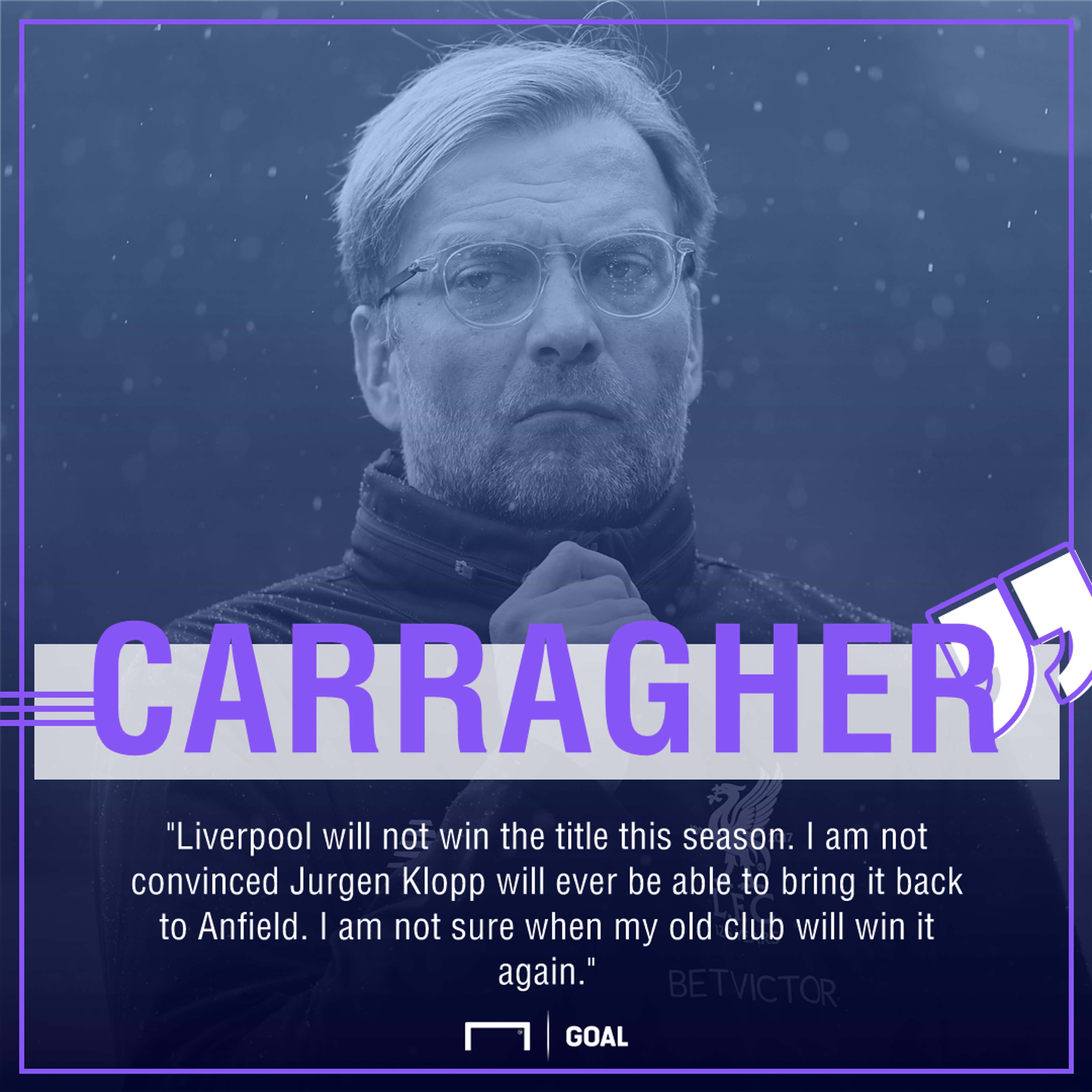 Jamie Carragher Liverpool Premier League title never