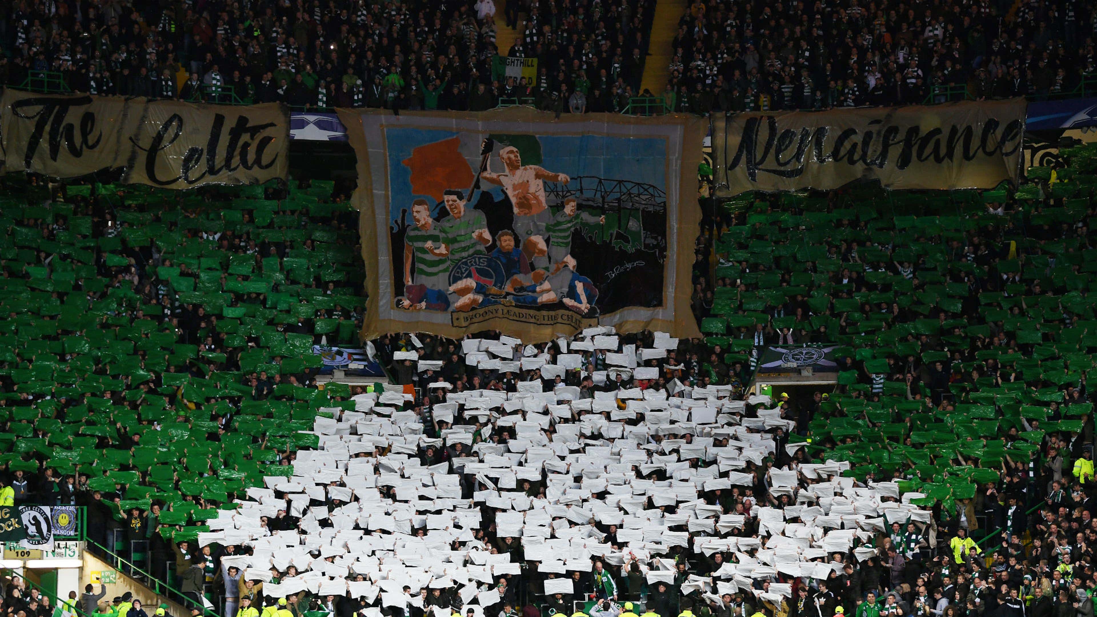 Celtic fans v PSG Champions League