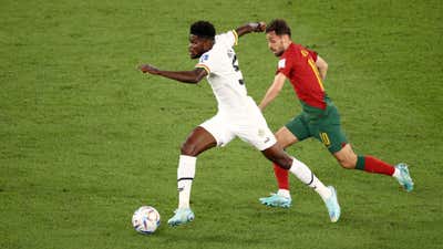 Thomas Partey against Portugal in Qatar 2022