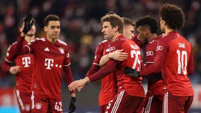Bayern Munich celebrate 2021-22