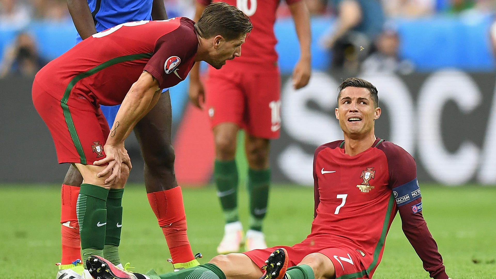 Adrien Silva Cristiano Ronaldo injury Portugal Euro 2016 final