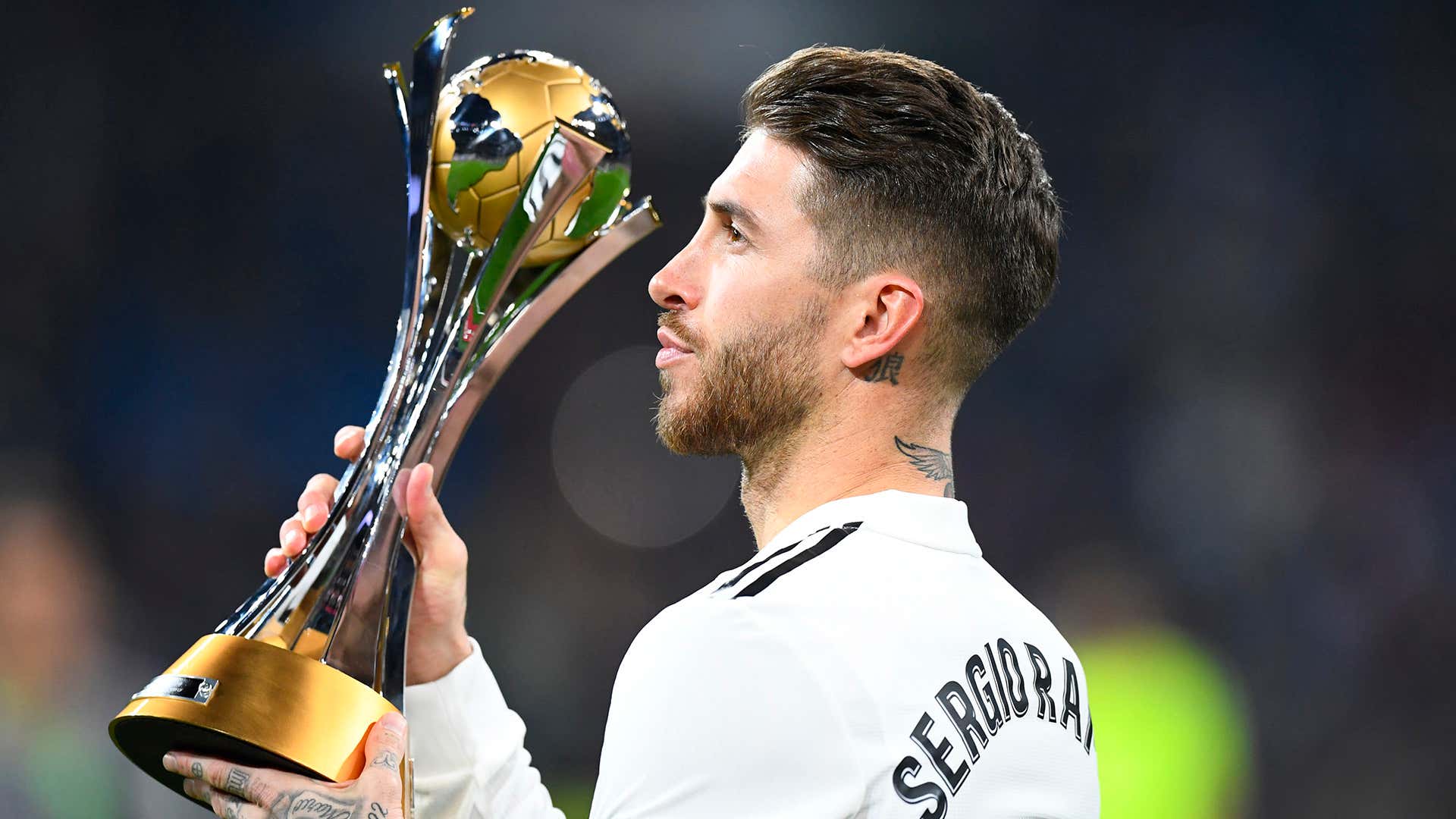 Sergio Ramos Club World Cup trophy 2018