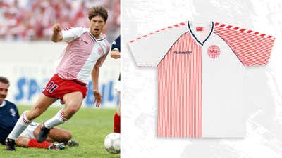 Denmark 1986 away kit