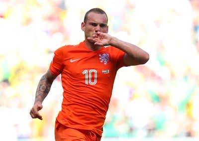 Sneijder Netherlands Mexico 2014 World Cup