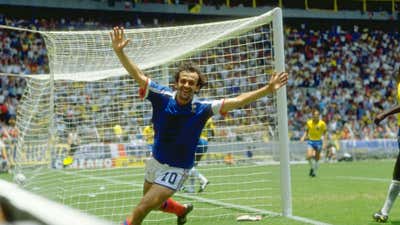 Michel Platini France Brazil 1986