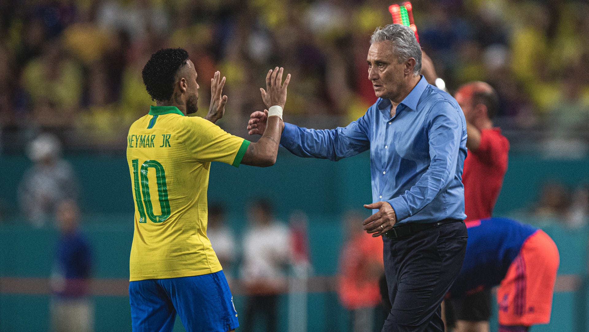 Neymar Tite Brasil Colombia Amistoso 06092019