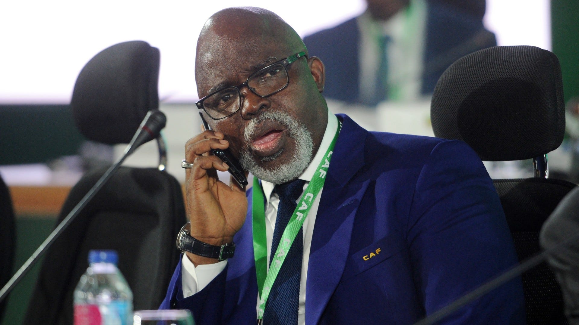 Nigeria FA President Amaju Melvin Pinnick during the 2019 CAF Ordinary General Assembly.
