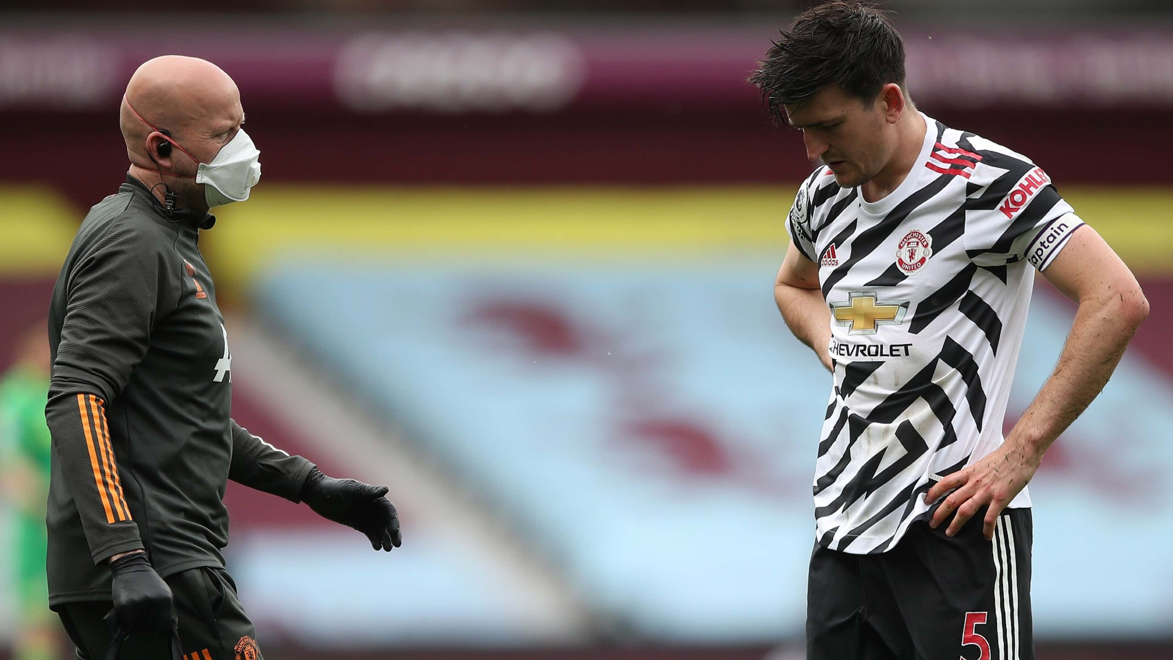 Maguire breaks one Man Utd record and falls short of another as Red Devils  captain forced off vs Aston Villa | Goal.com