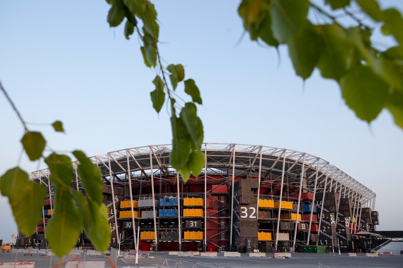 Stadium 974 is made of shipping containers