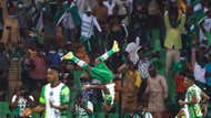 Moses Simon celebrates Nigeria goal
