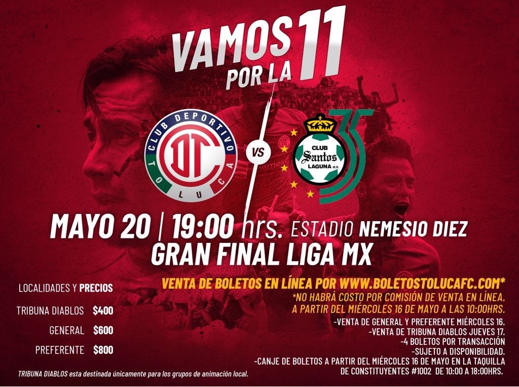 Cuánto cuestan y dónde venden boletos para Toluca vs Santos?   Chile