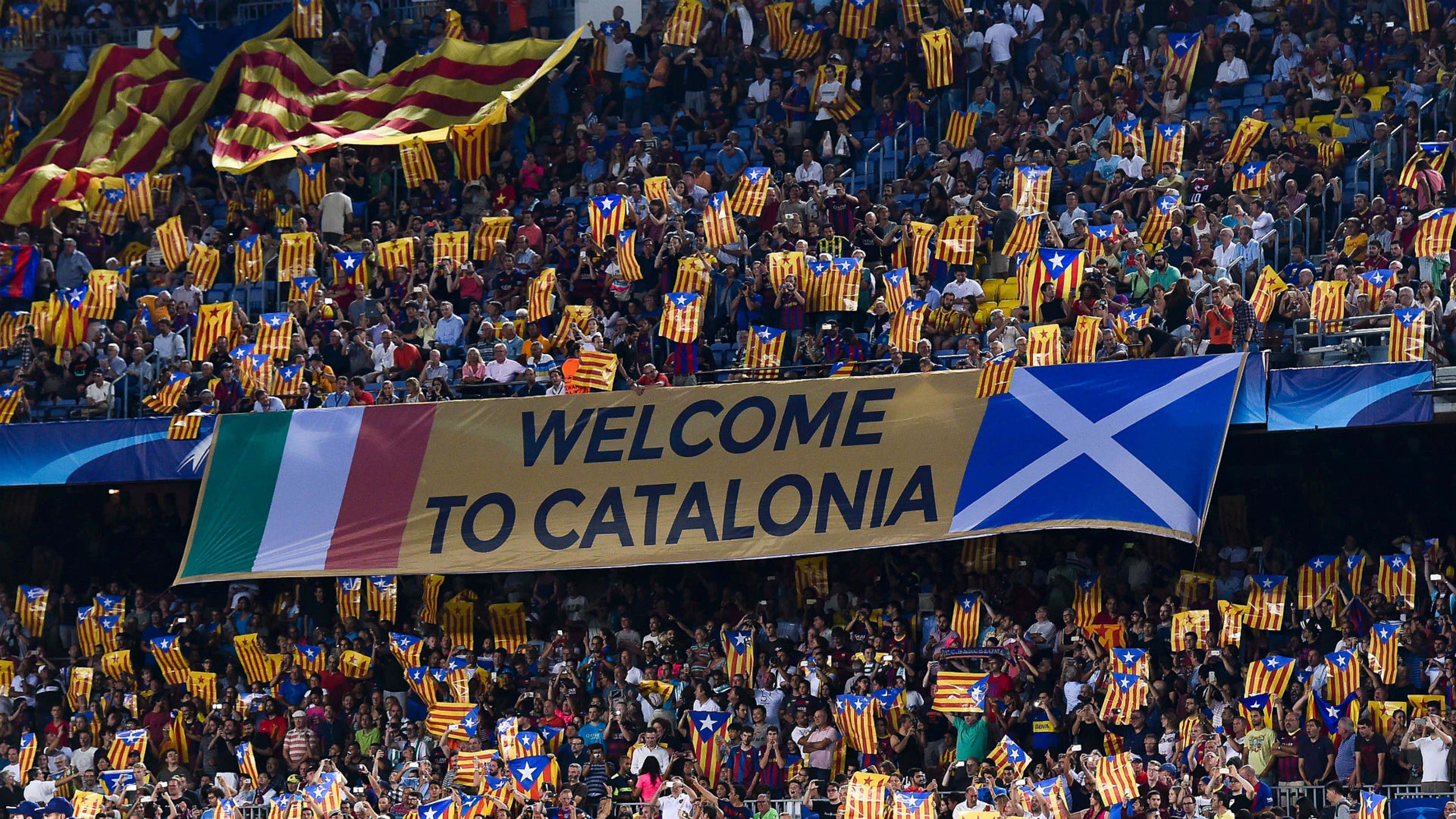 Camp Nou Barcelona Catalan flags