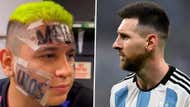 Messi face tattoo