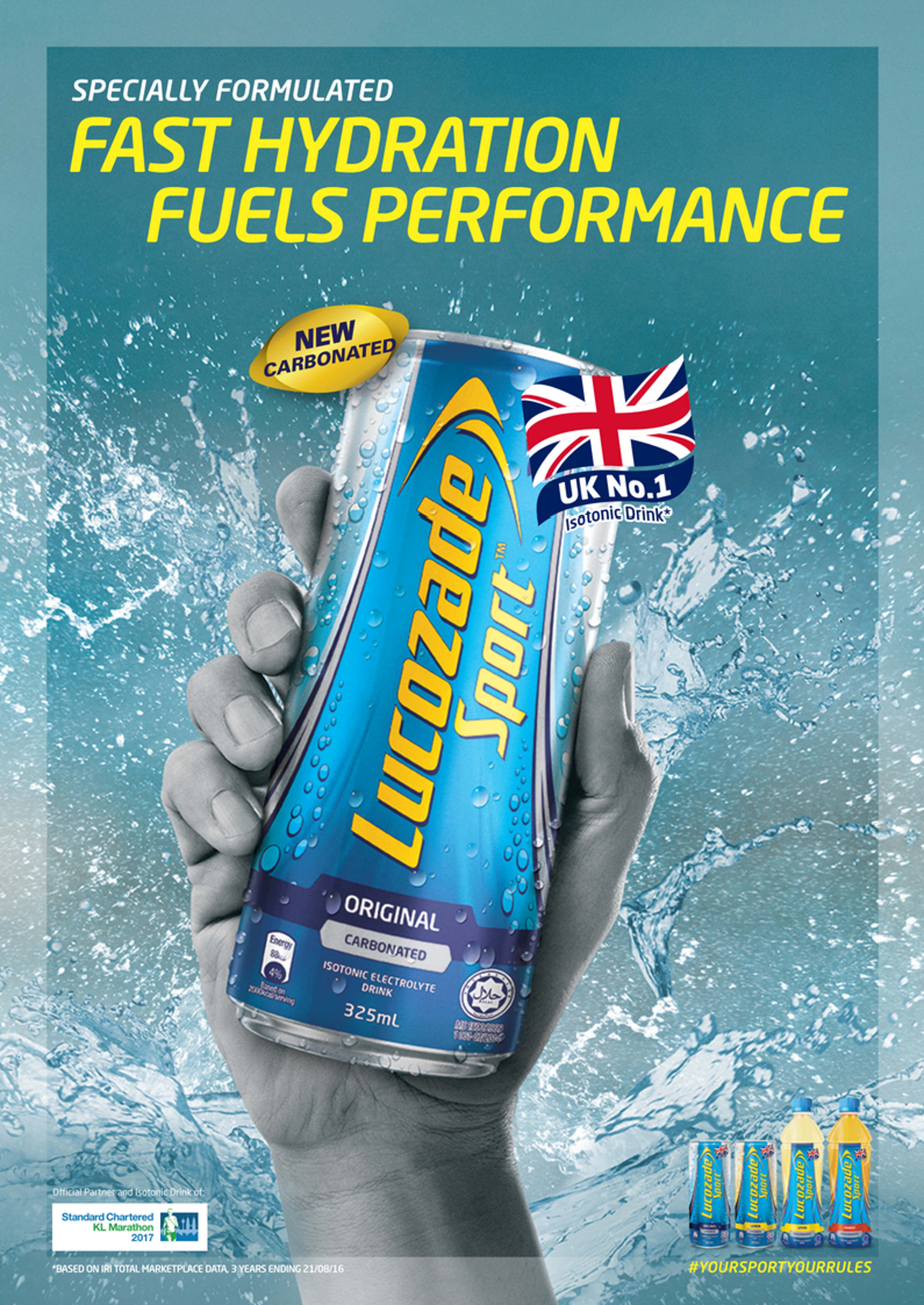 Lucozade Sport Carbonated can