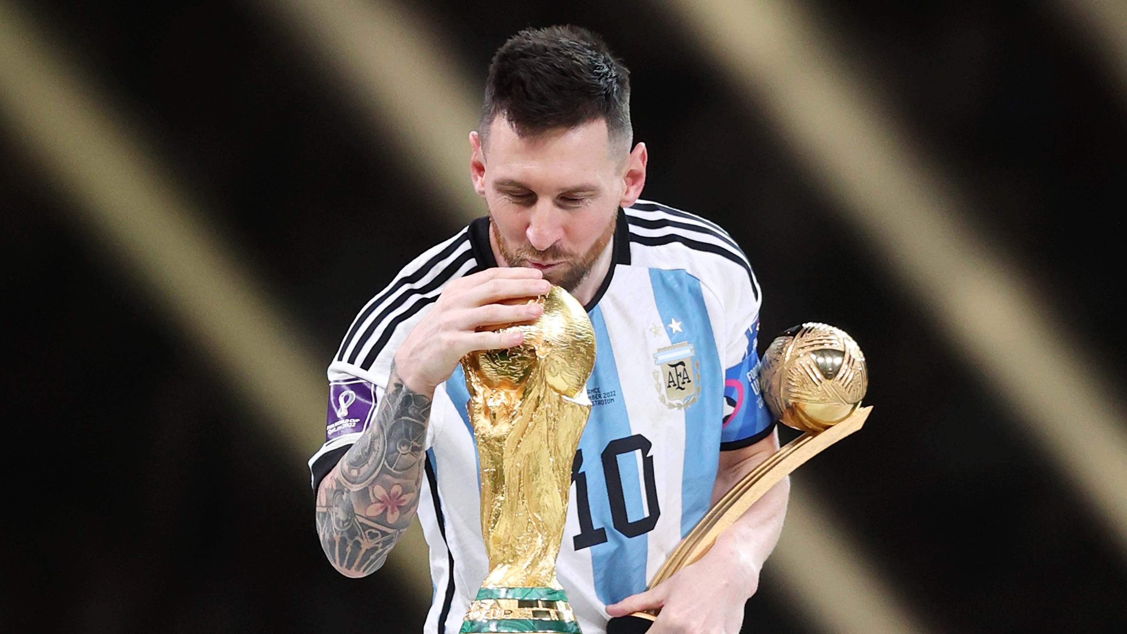 Lionel Messi World Cup trophy
