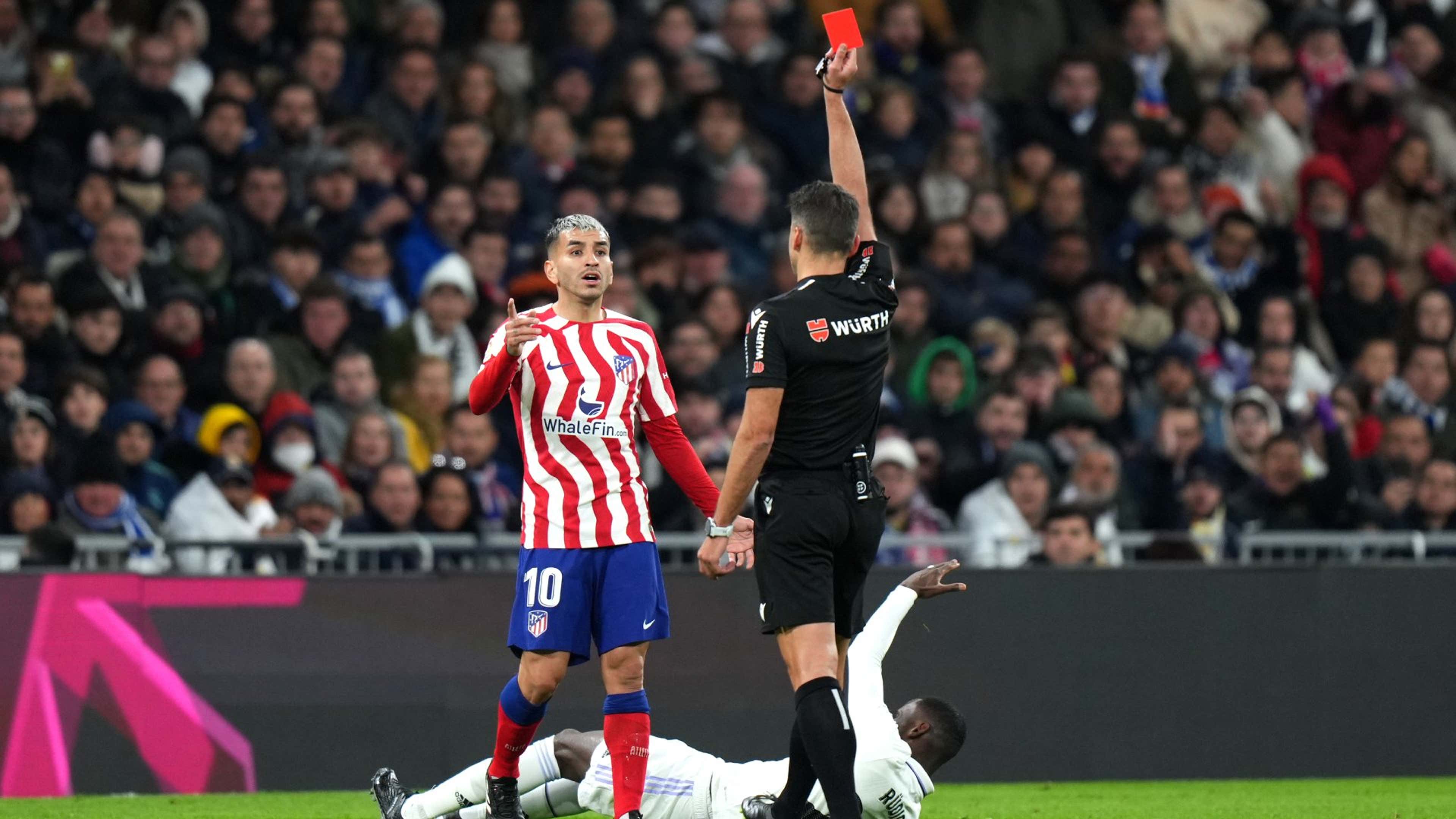 Angel Correa red card Atletico Madrid 2022-23