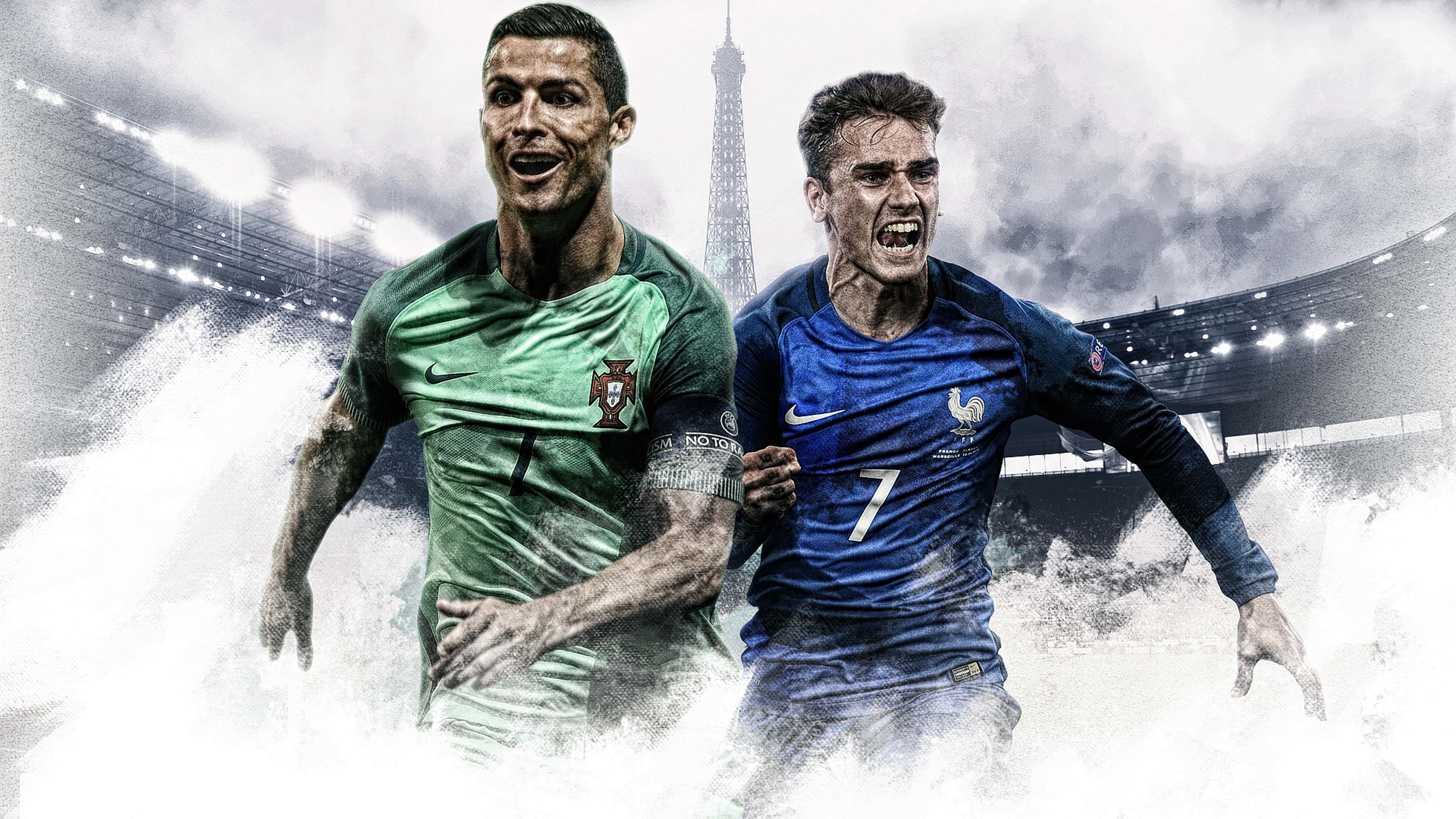 GFX EURO16 Portugal France Final Ronaldo Griezmann