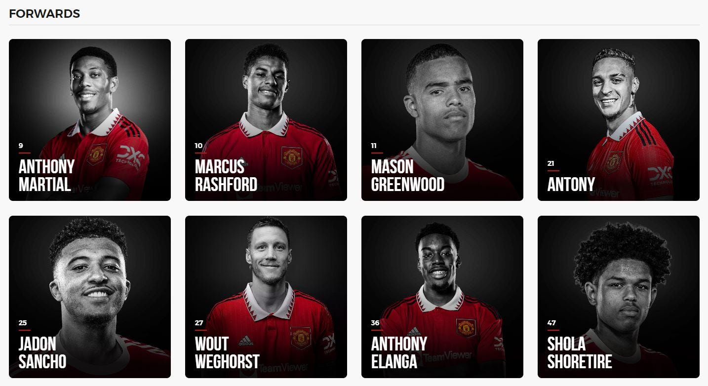 Mason Greenwood Man Utd website