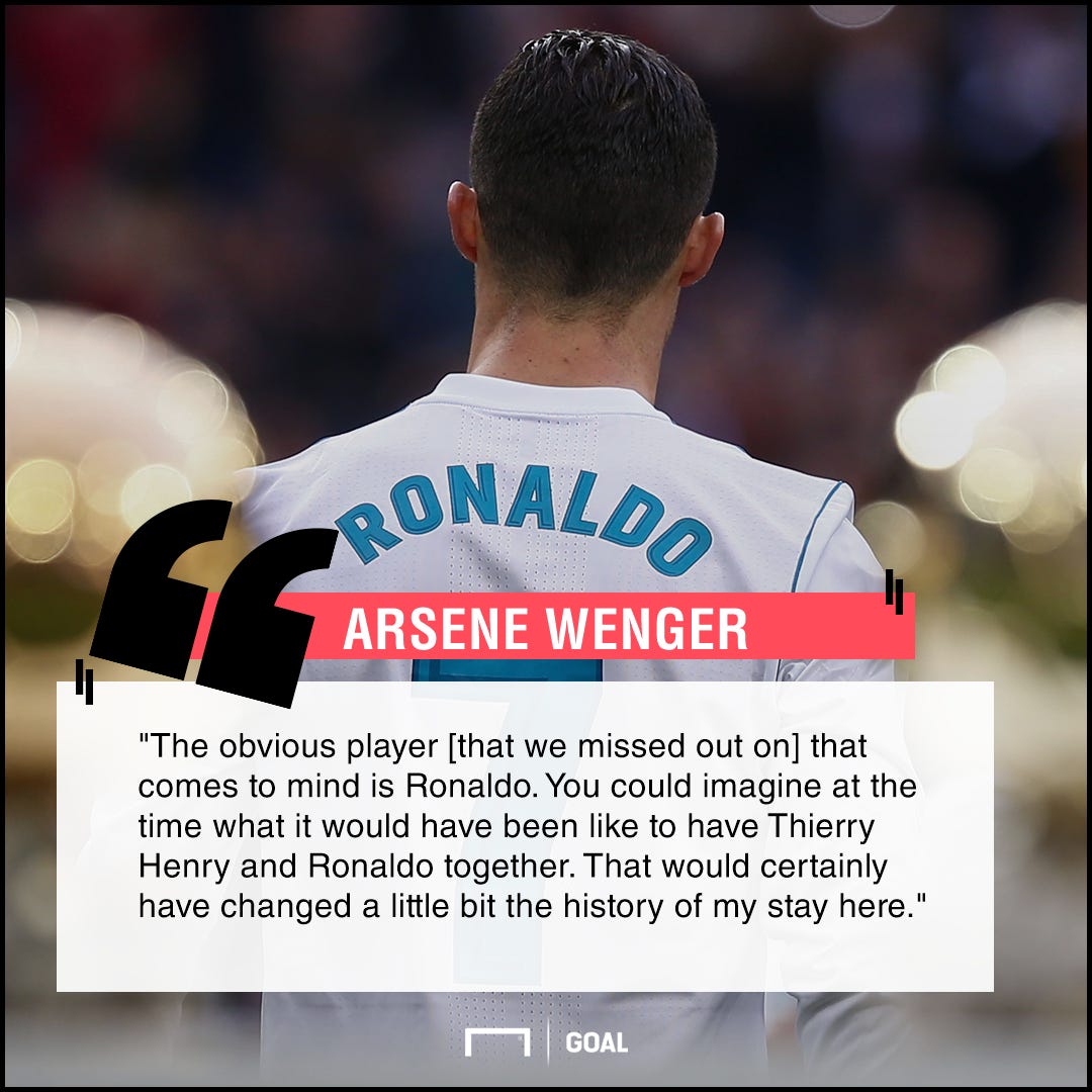 Arsene Wenger Cristiano Ronaldo Arsenal transfer regret