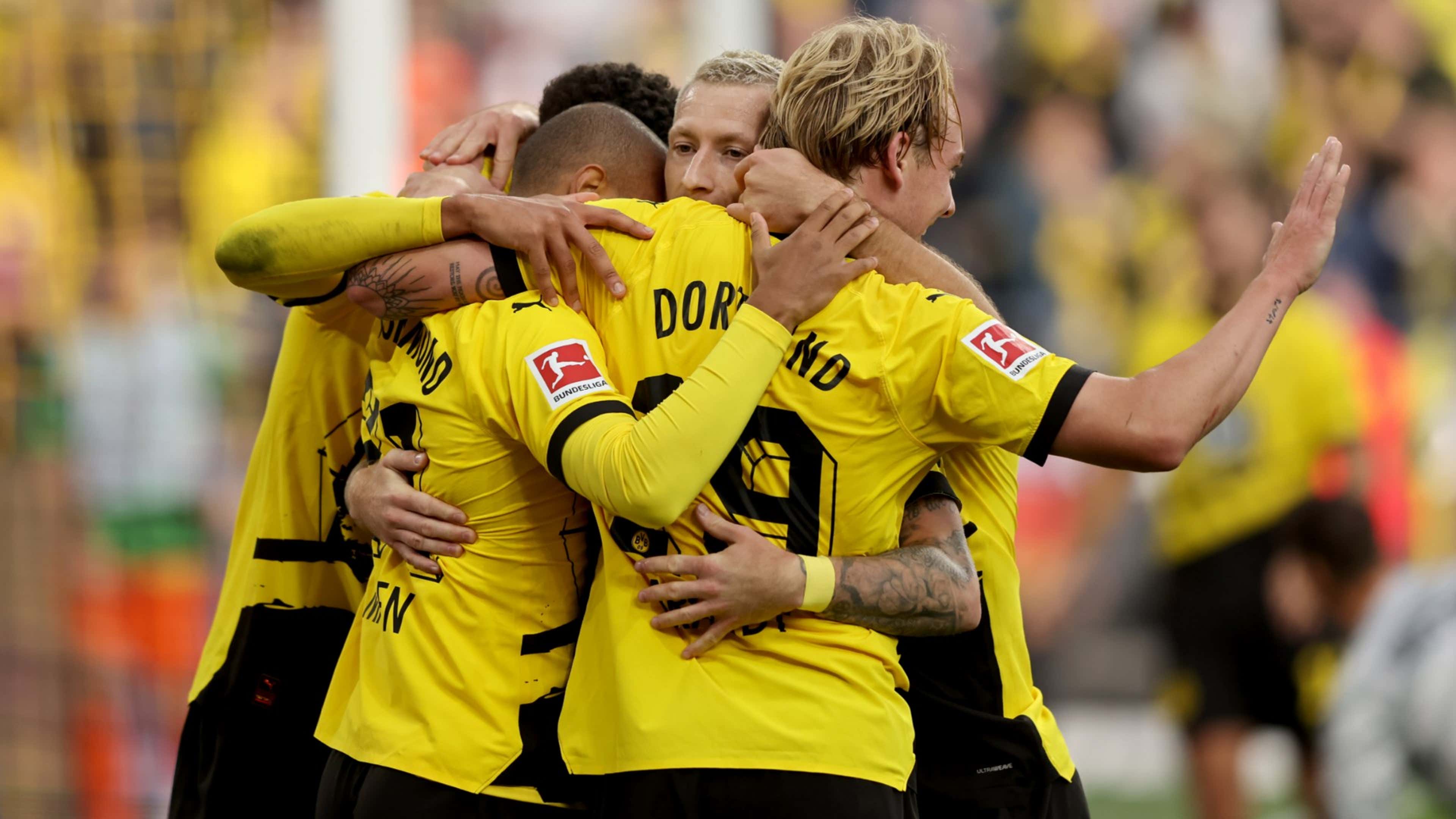 Dortmund celebrating Marco Reus goal