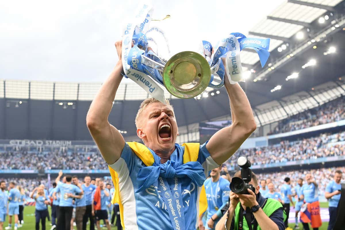 This is for all Ukrainian people' - Zinchenko overcome after securing  emotional Premier League title with Man City | Goal.com