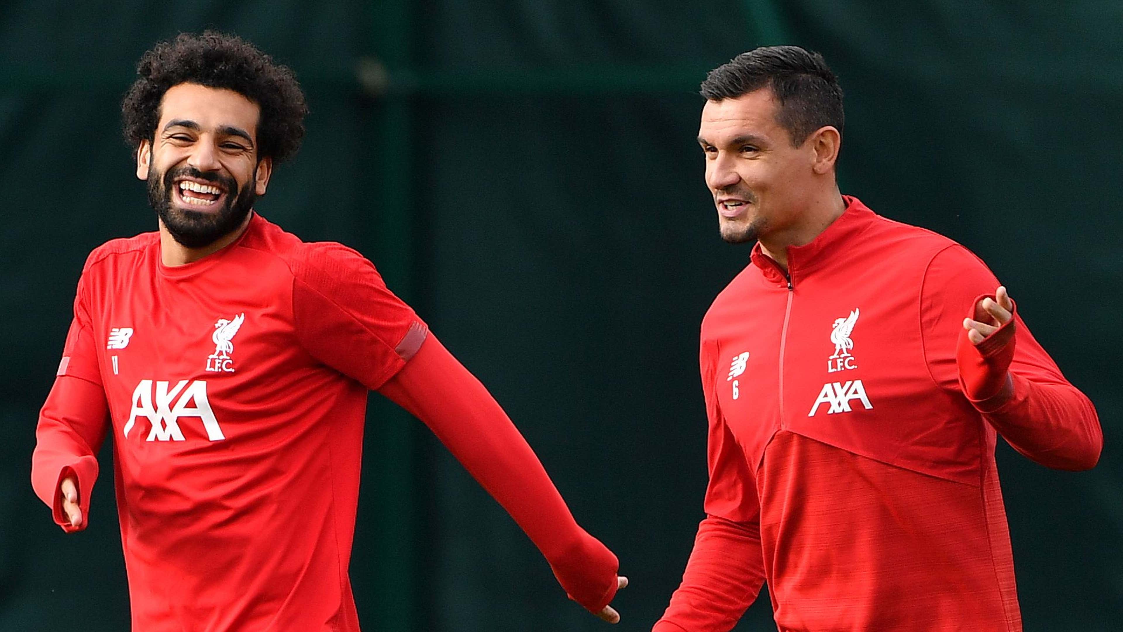 Mohamed Salah, Dejan Lovren, Liverpool training