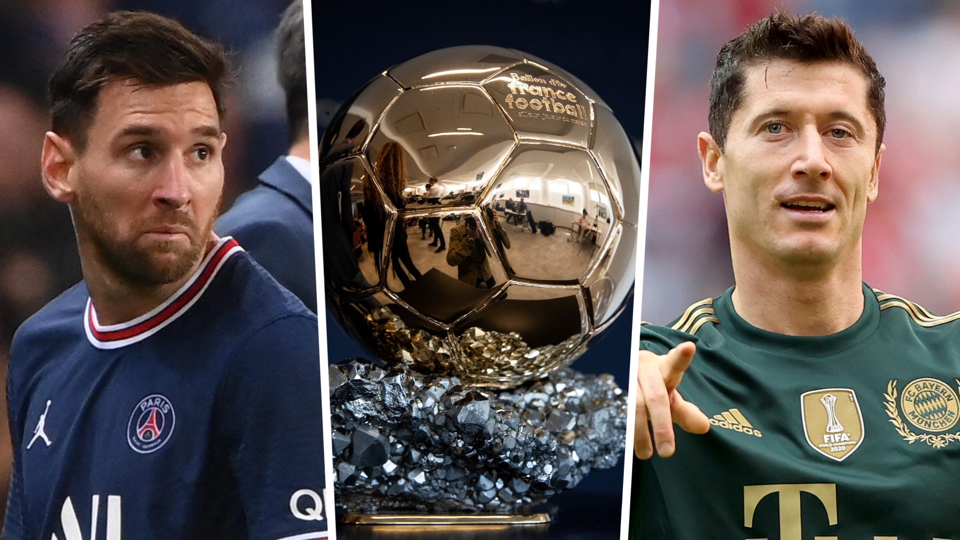Lionel Messi Robert Lewandowski Ballon d'Or GFX