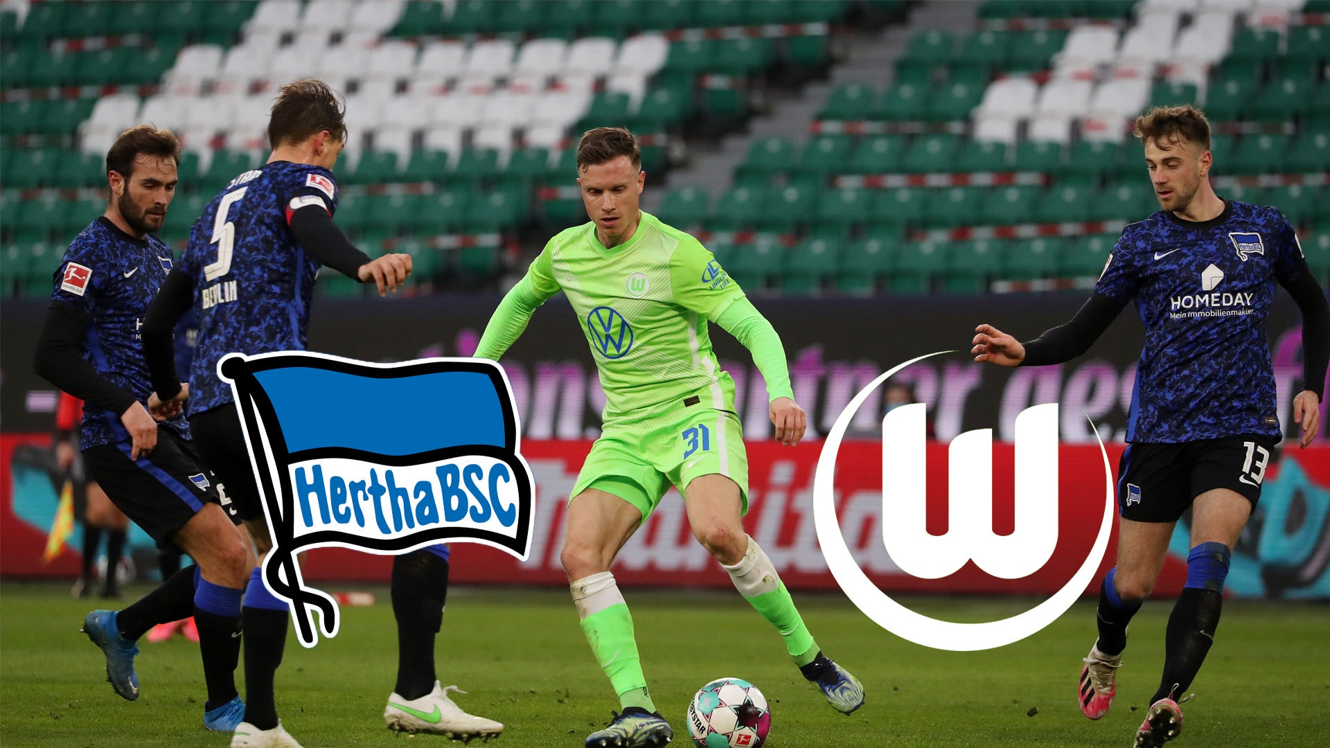 Hertha BSC - VfL Wolfsburg TV, LIVE-STREAM, LIVE-TICKER, Aufstellungen