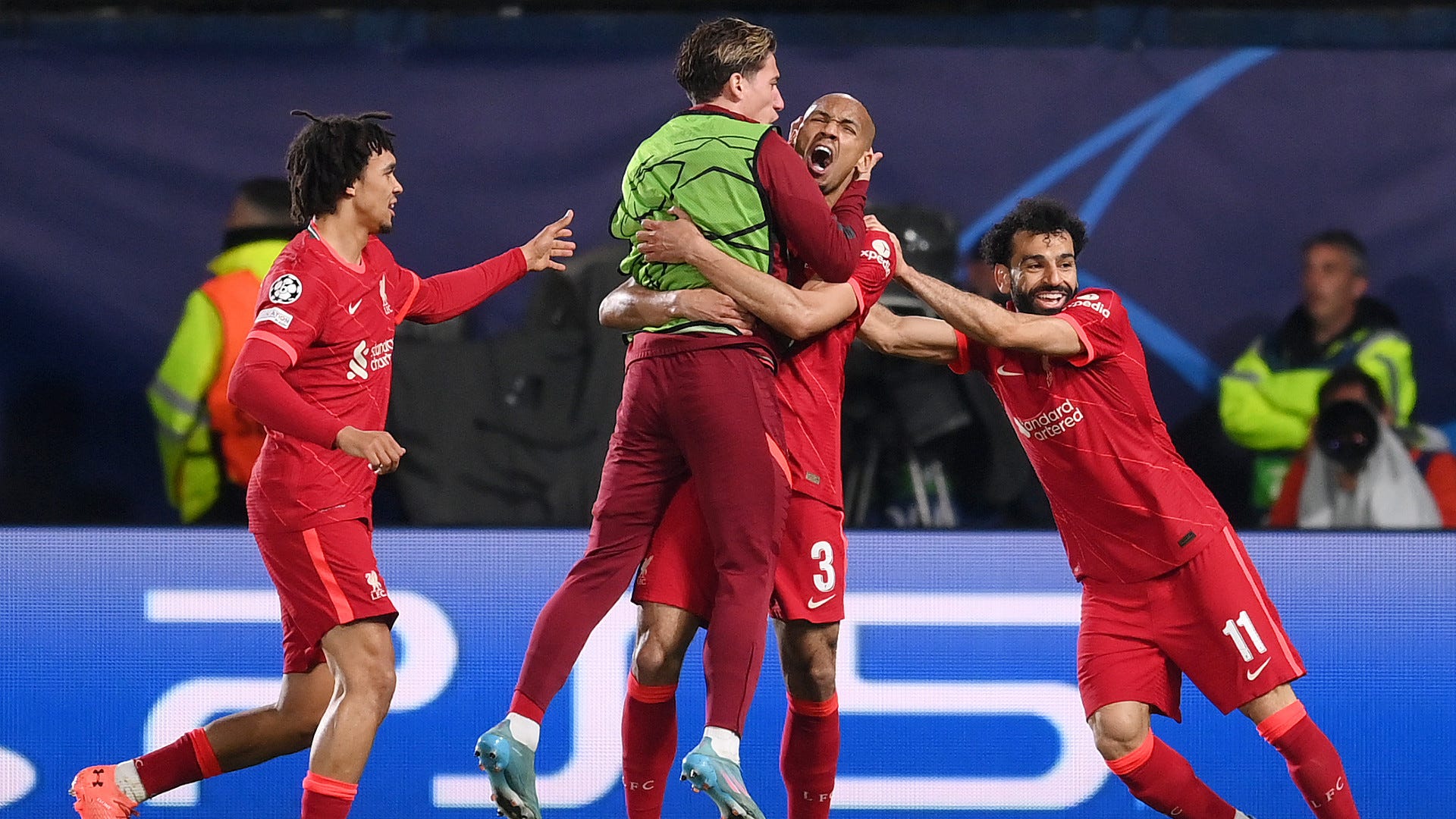Fabinho celebrate Villarreal Liverpool Champions League