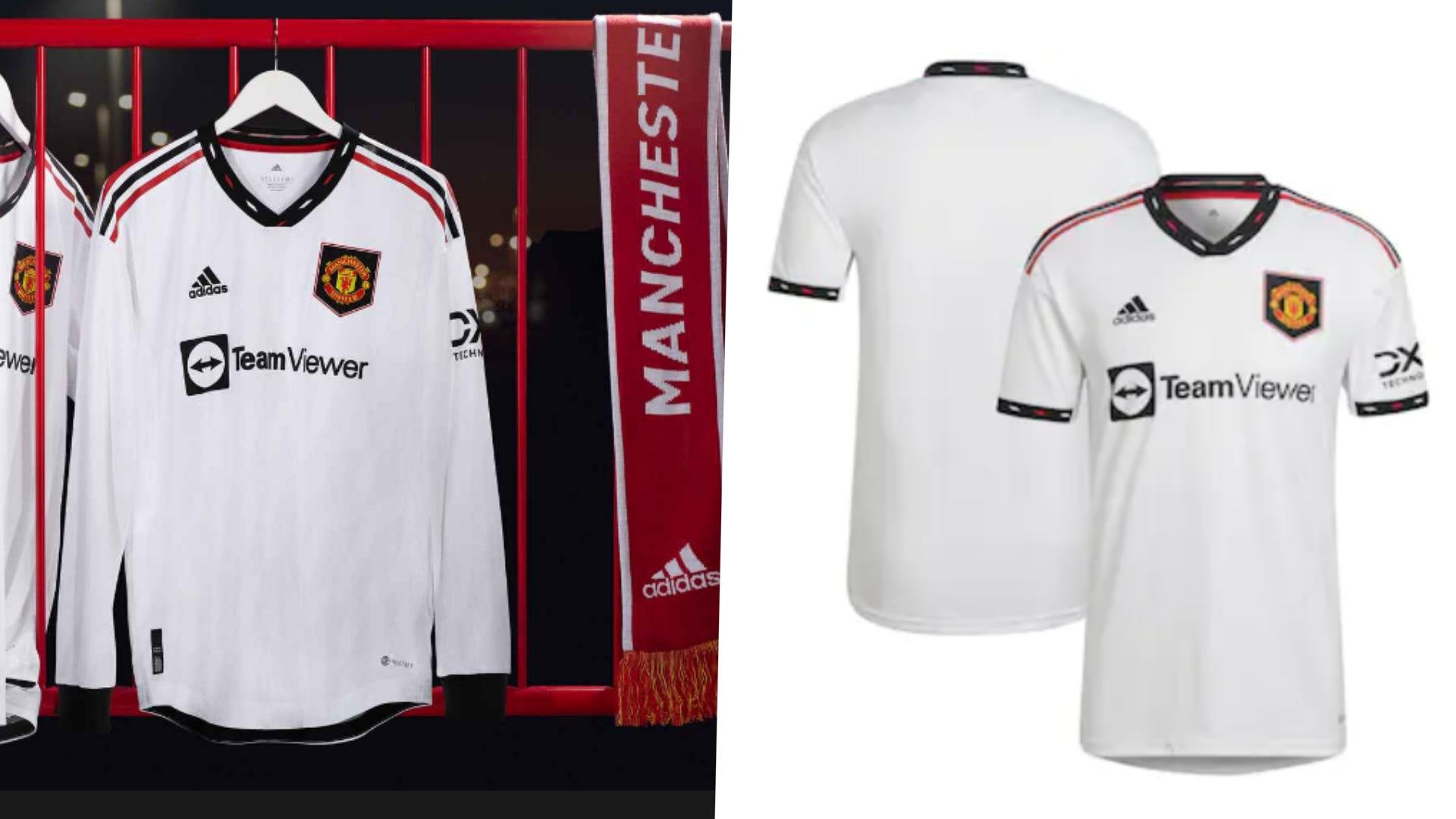 white manchester united jersey