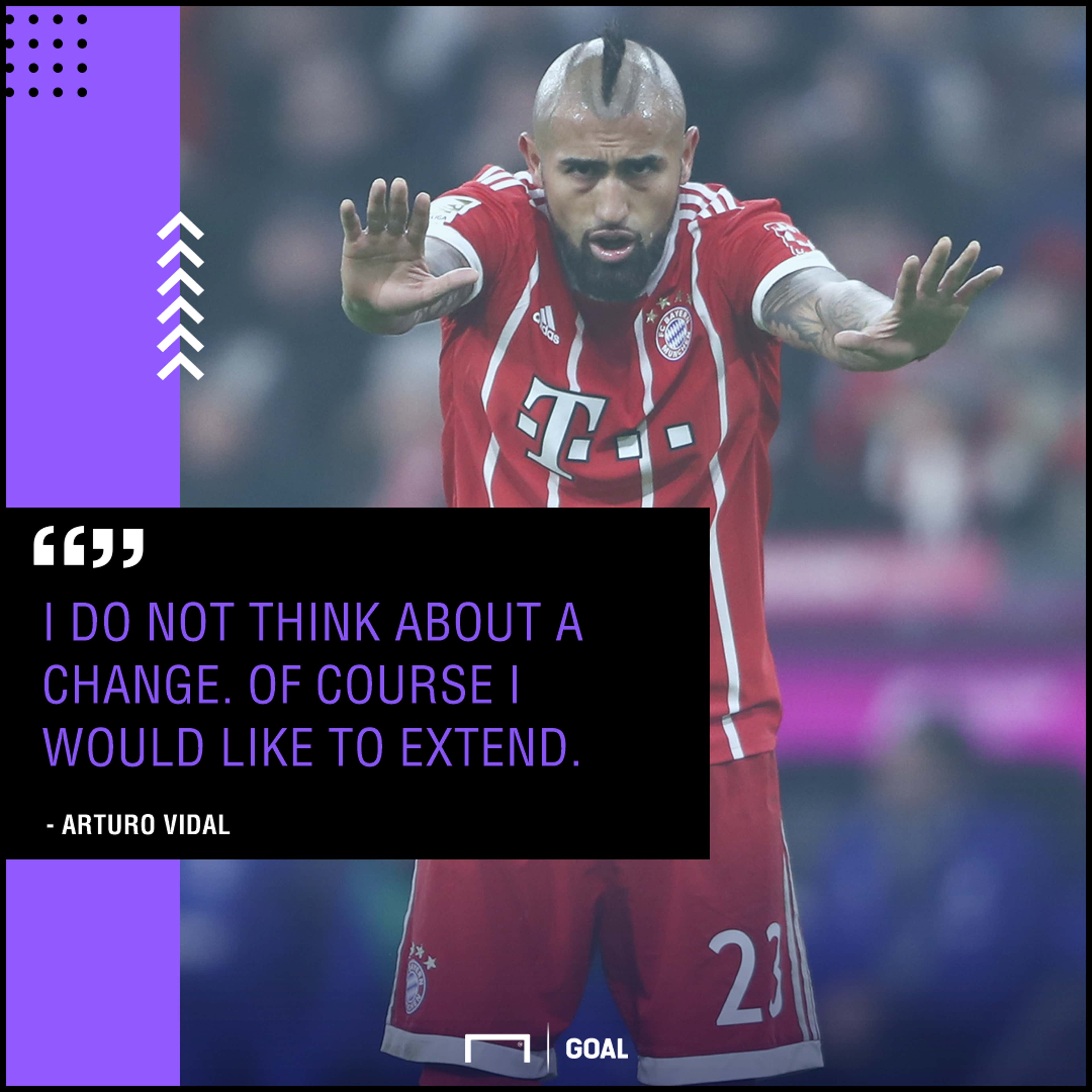 Arturo Vidal Bayern Munich wants new contract