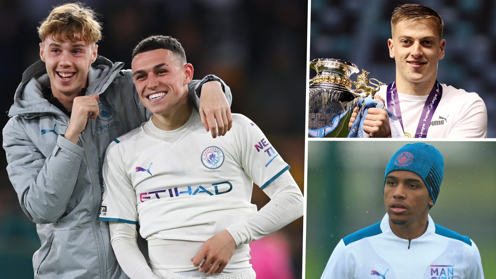 Phil Foden Cole Palmer Liam Delap Kayky Manchester City GFX