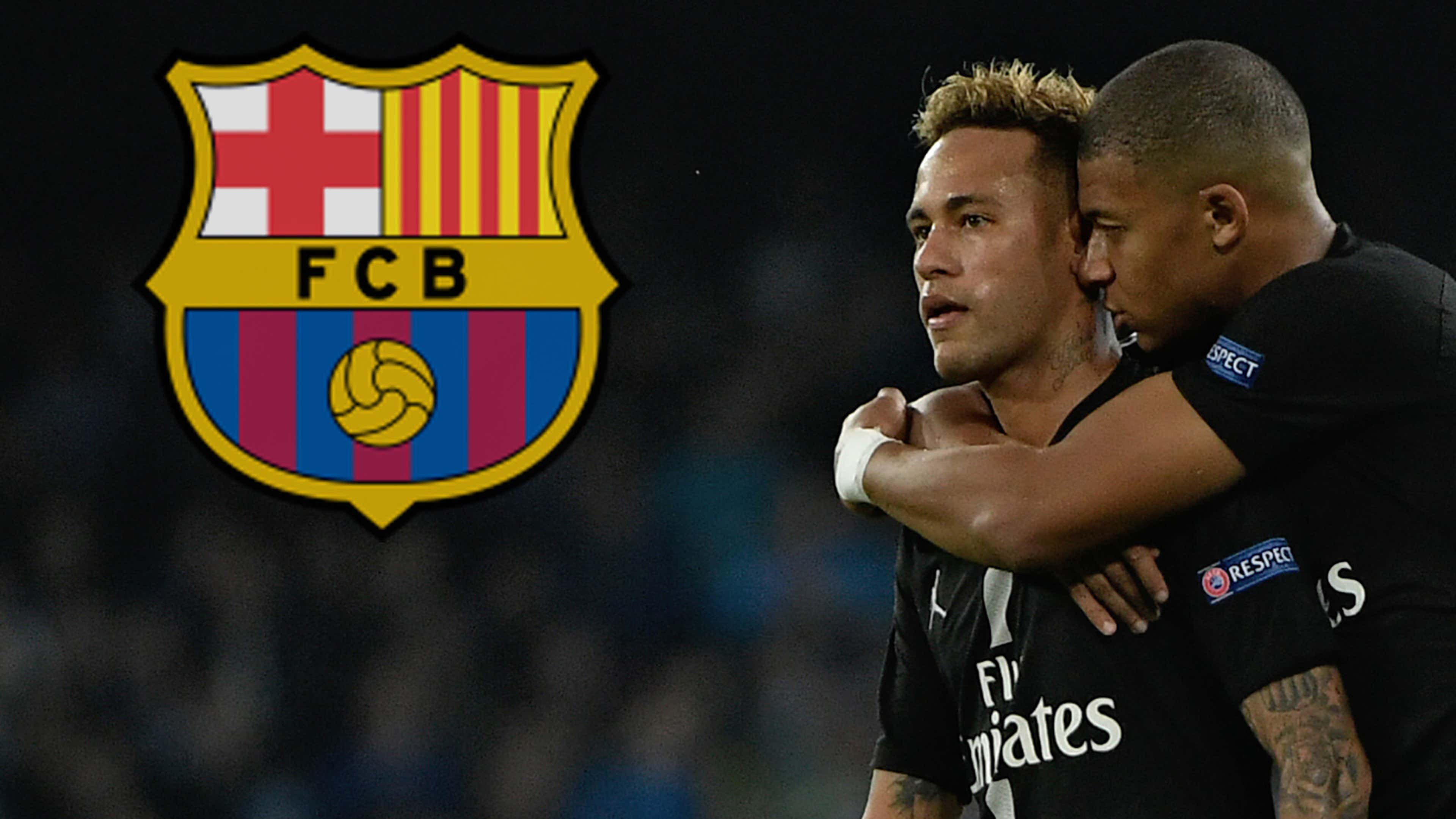 Neymar Kylian Mbappe Barcelona GFX
