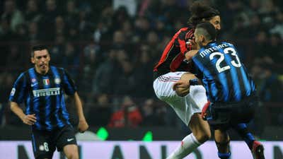 Zlatan Ibrahimovic Marco Materazzi AC Milan Inter 2010