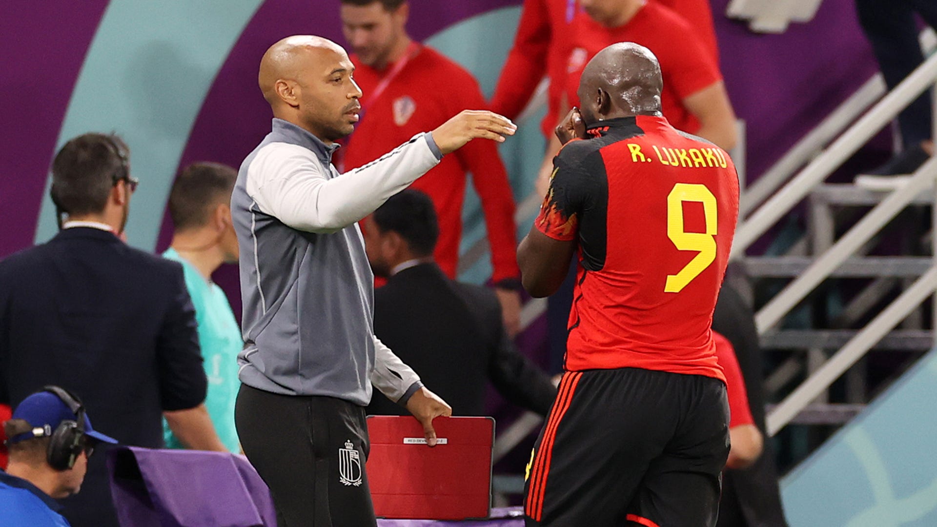 Romelu Lukaku Thierry Henry Belgium 2022 Koobka Adduunka