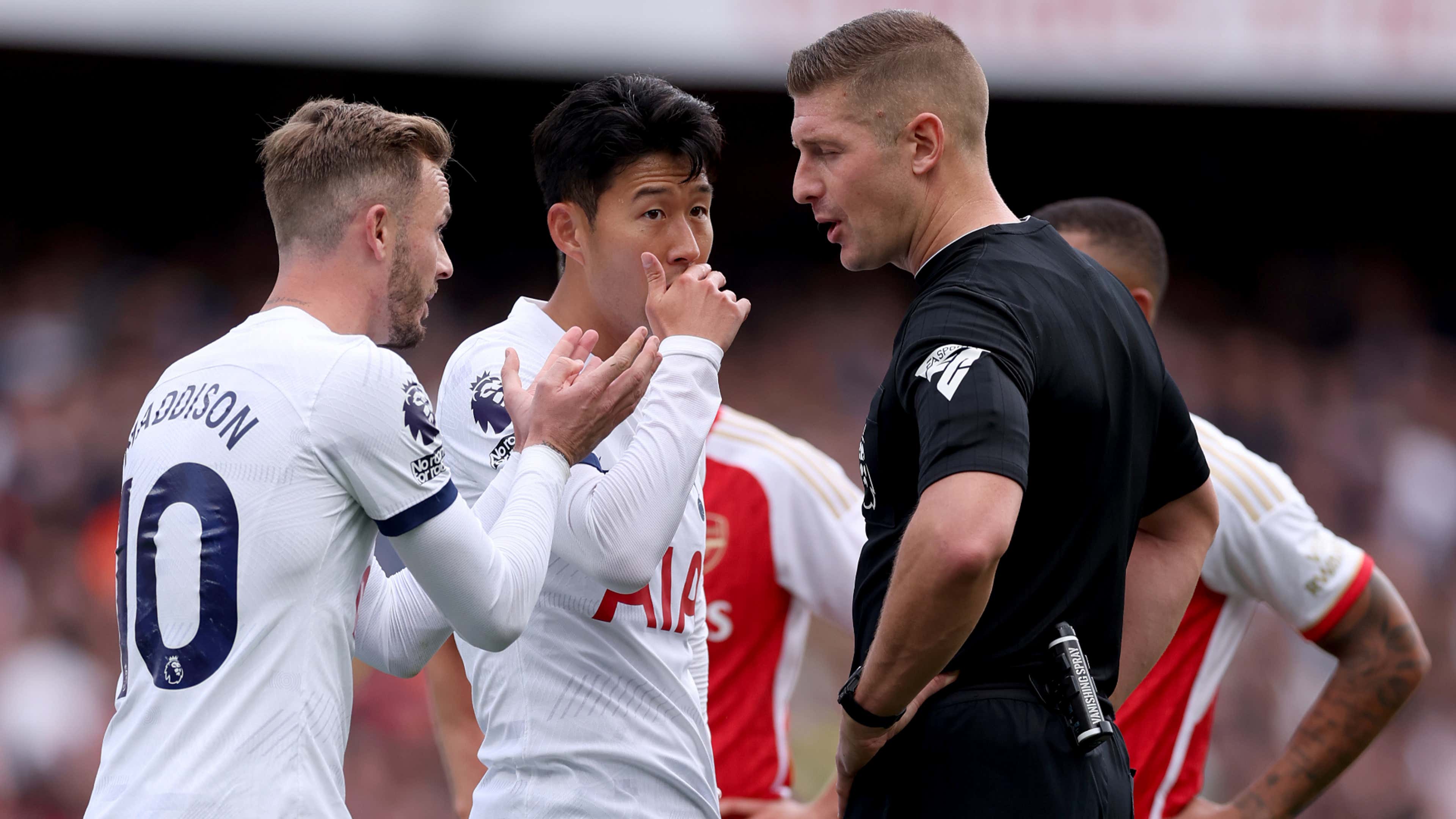 Tottenham Arsenal referee 2023-24