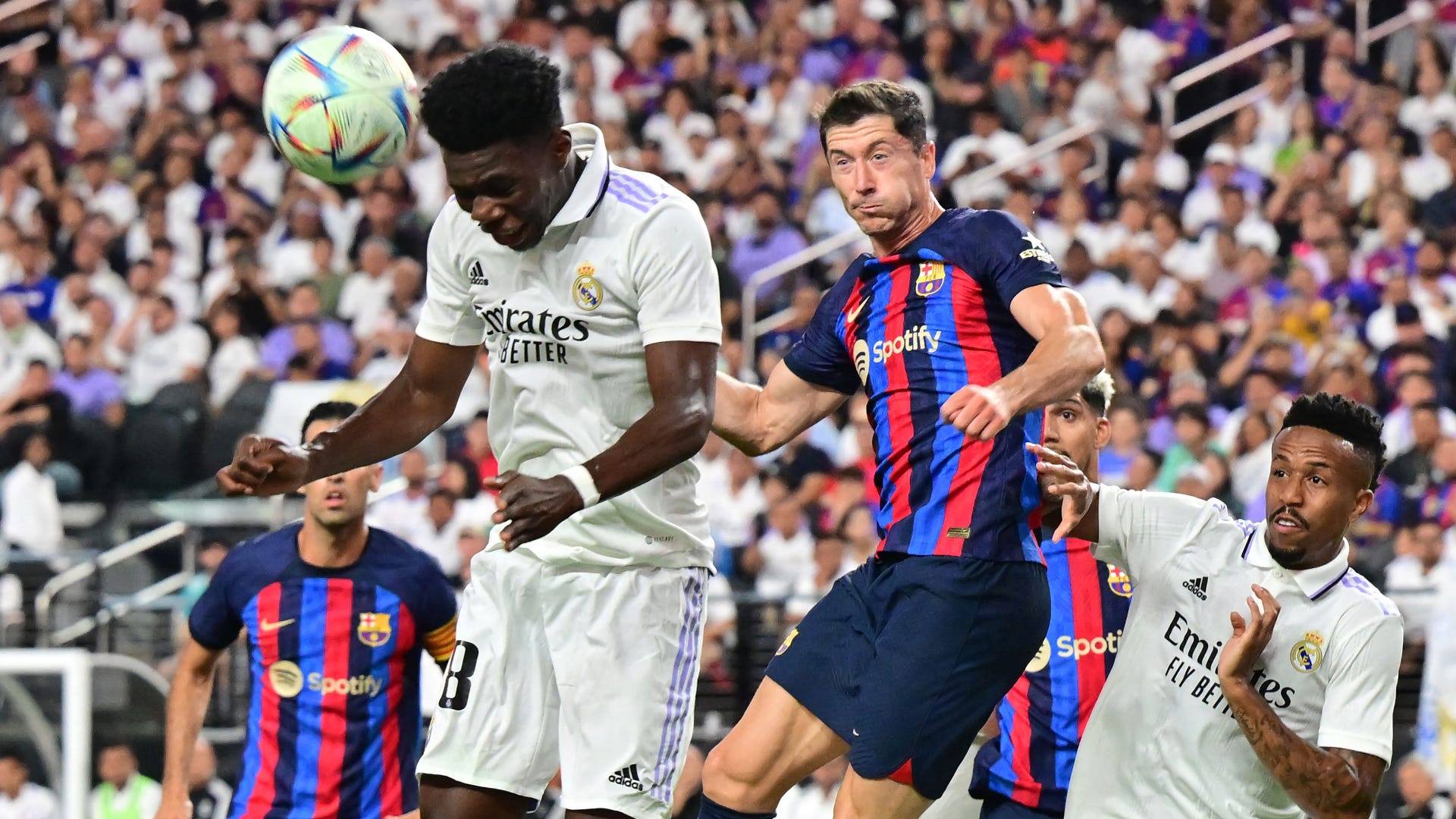 Tchouameni Lewandowski Real Madrid vs. Barcelona