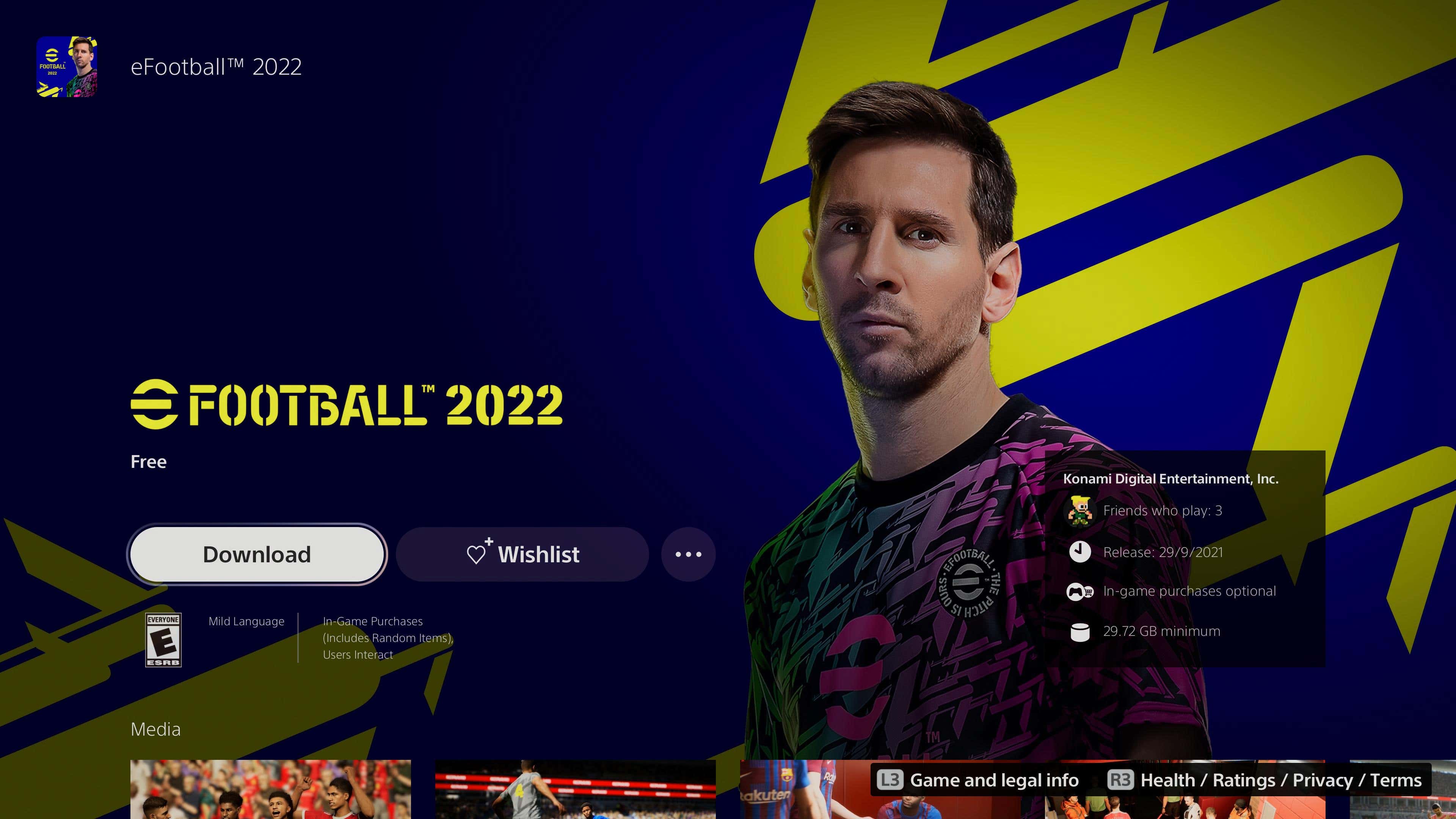 Requisitos para jogar eFootball 2023 no PC