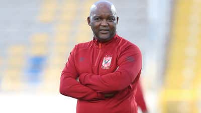 Al Ahly coach Pitso Mosimane during the CAF Champions League.
