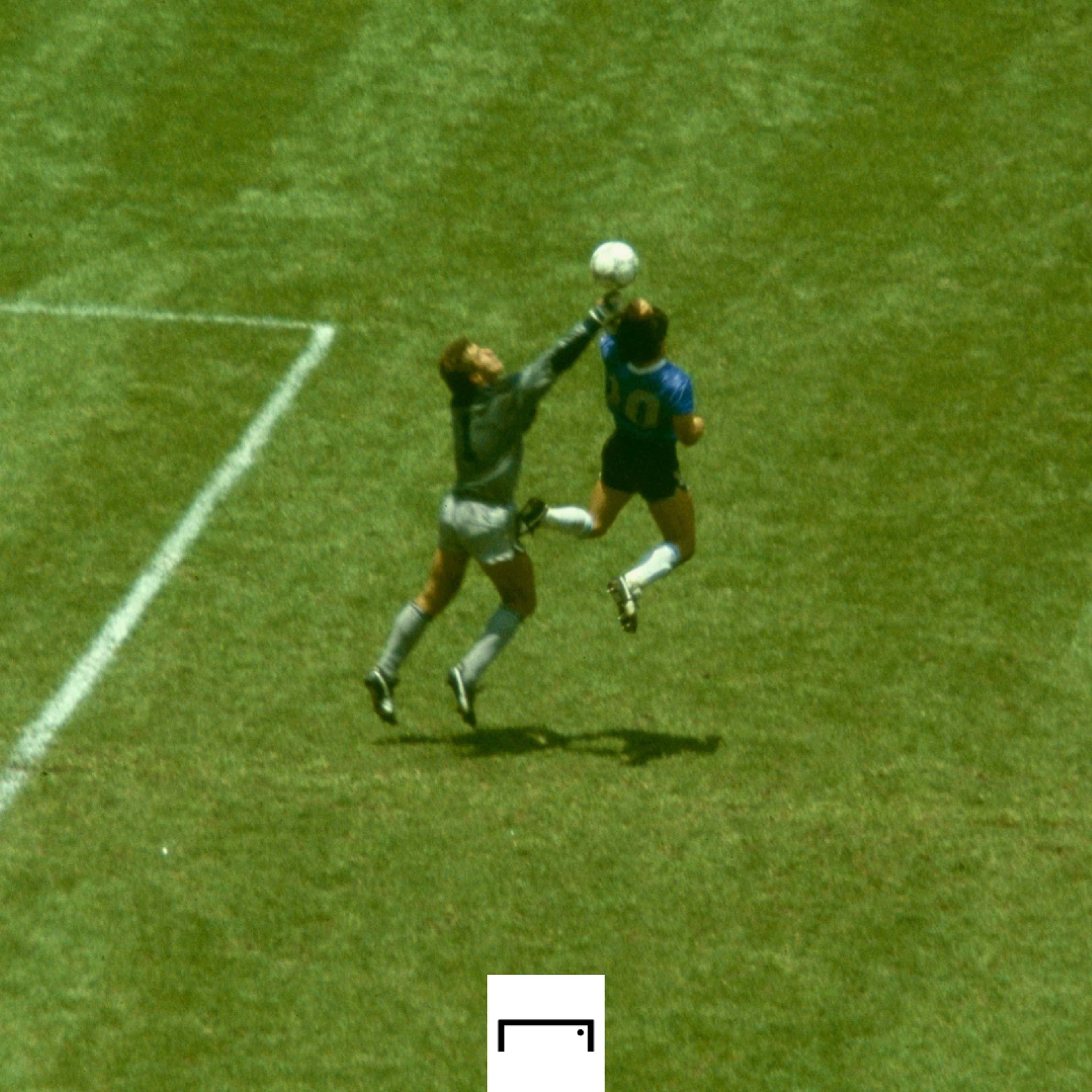 Diego Maradona Hand of God Argentina England 1986 World Cup GFX