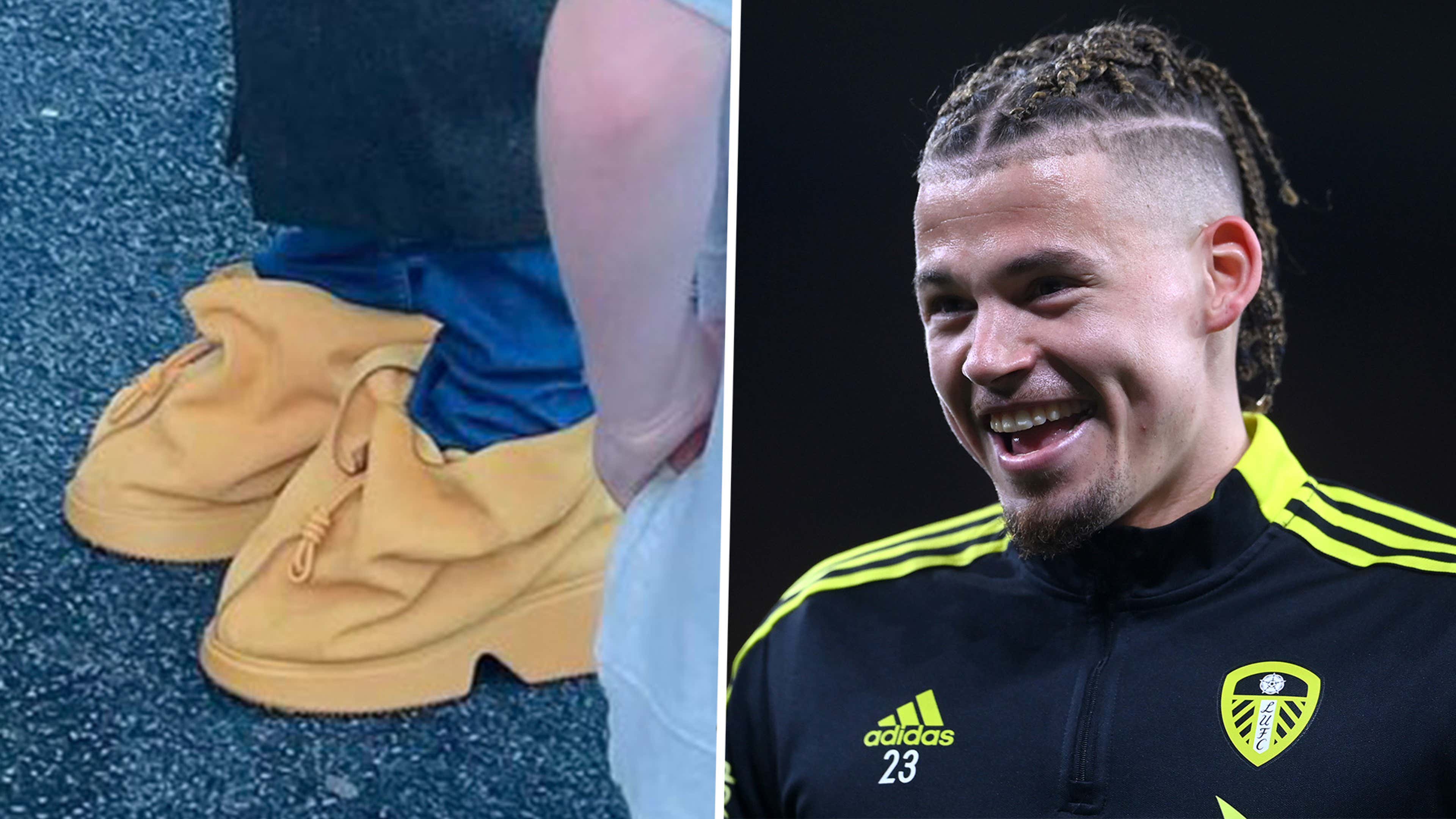 Leeds star Kalvin Phillips mocked for wearing 'Cornish pasty' shoes as  midfielder's bizarre footwear goes viral