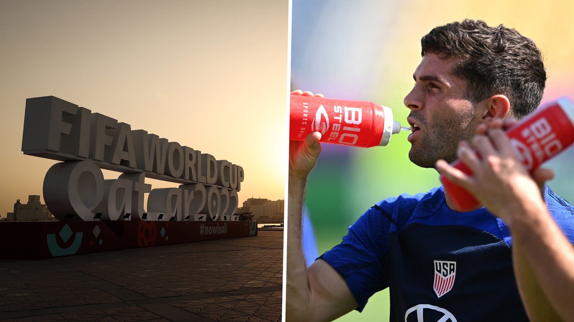 FIFA World Cup 2022 Qatar USMNT star Christian Pulisic drinking water