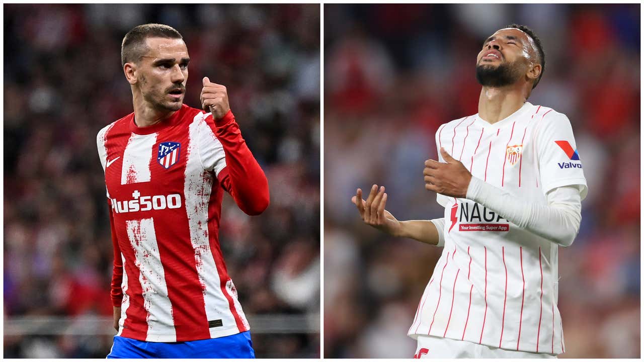 Cuál es el promedio de goles entre Atlético Madrid y Sevilla y quién es tercero en LaLiga 2021-22 si están empatados a puntos