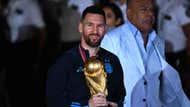 Lionel Messi Argentina 2022 World Cup trophy