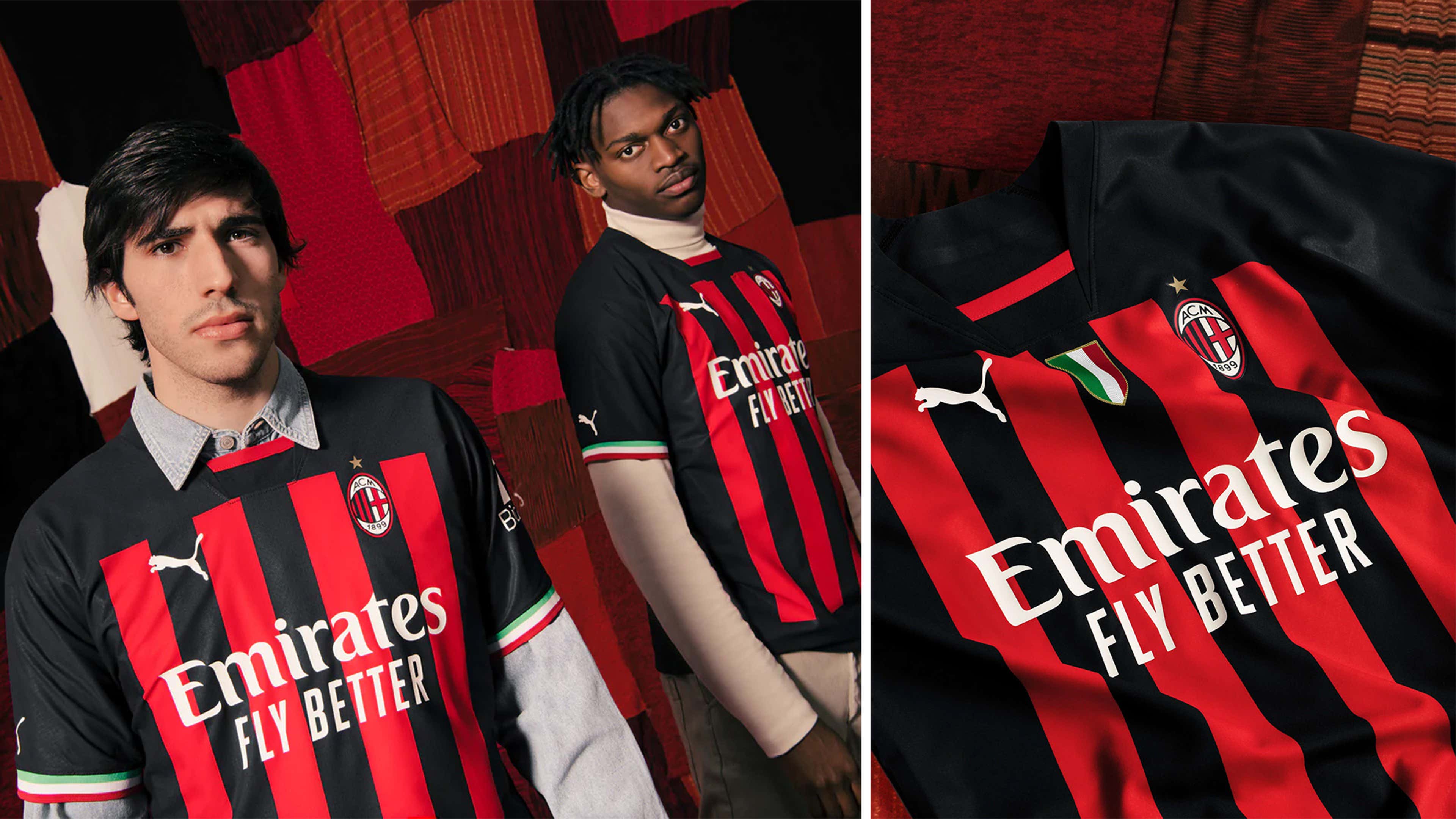 Uplifted bent ø AC Milan release classic design for 2022-23 home kit | Goal.com US