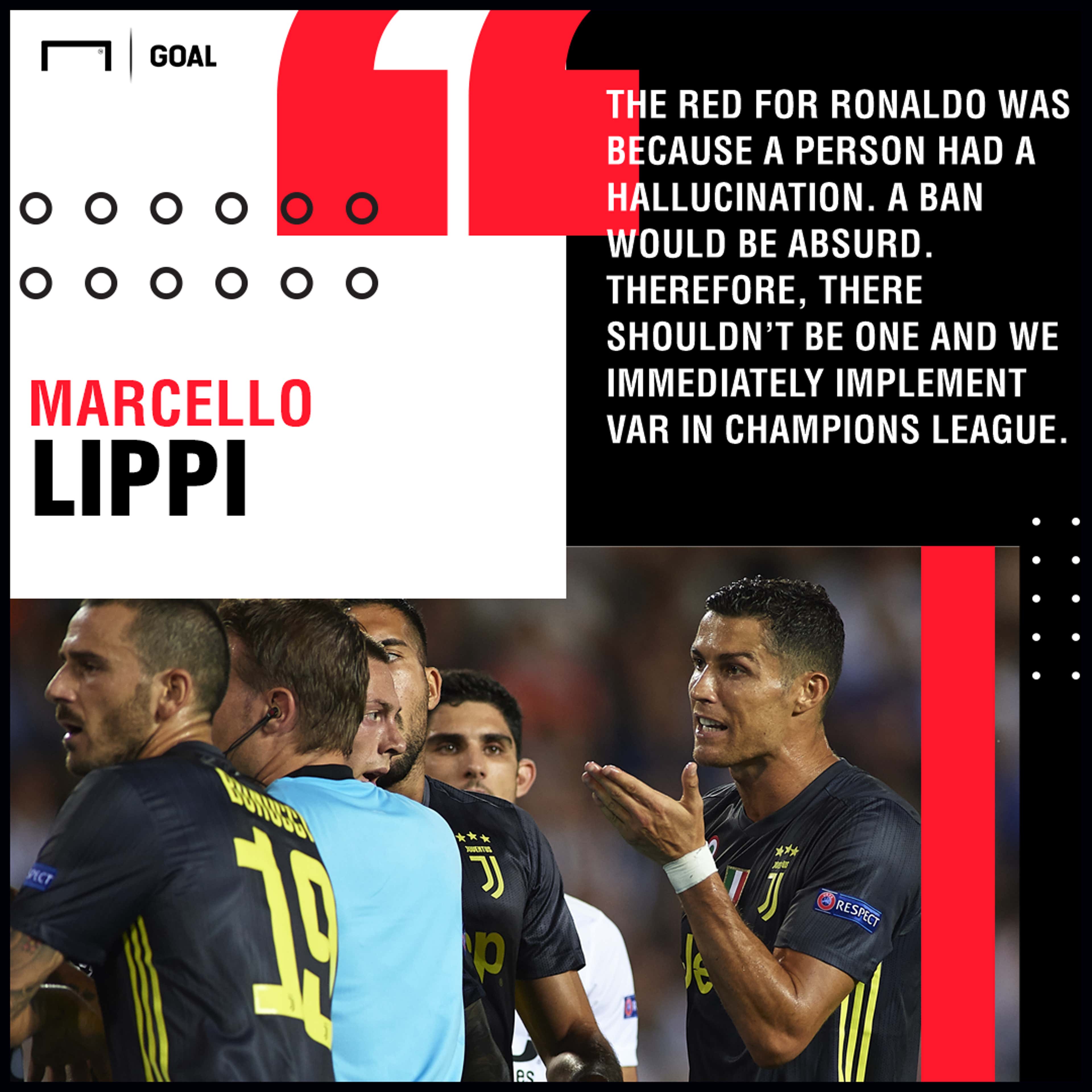 Cristiano Ronaldo red card hallucination Marcello Lippi