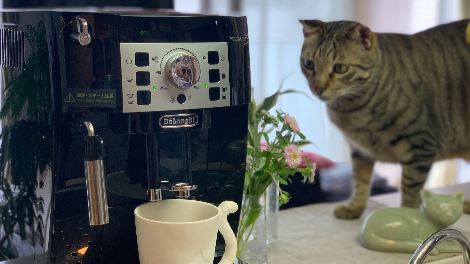 テレワークも家カフェで。デロンギ全自動コーヒーマシンを使って